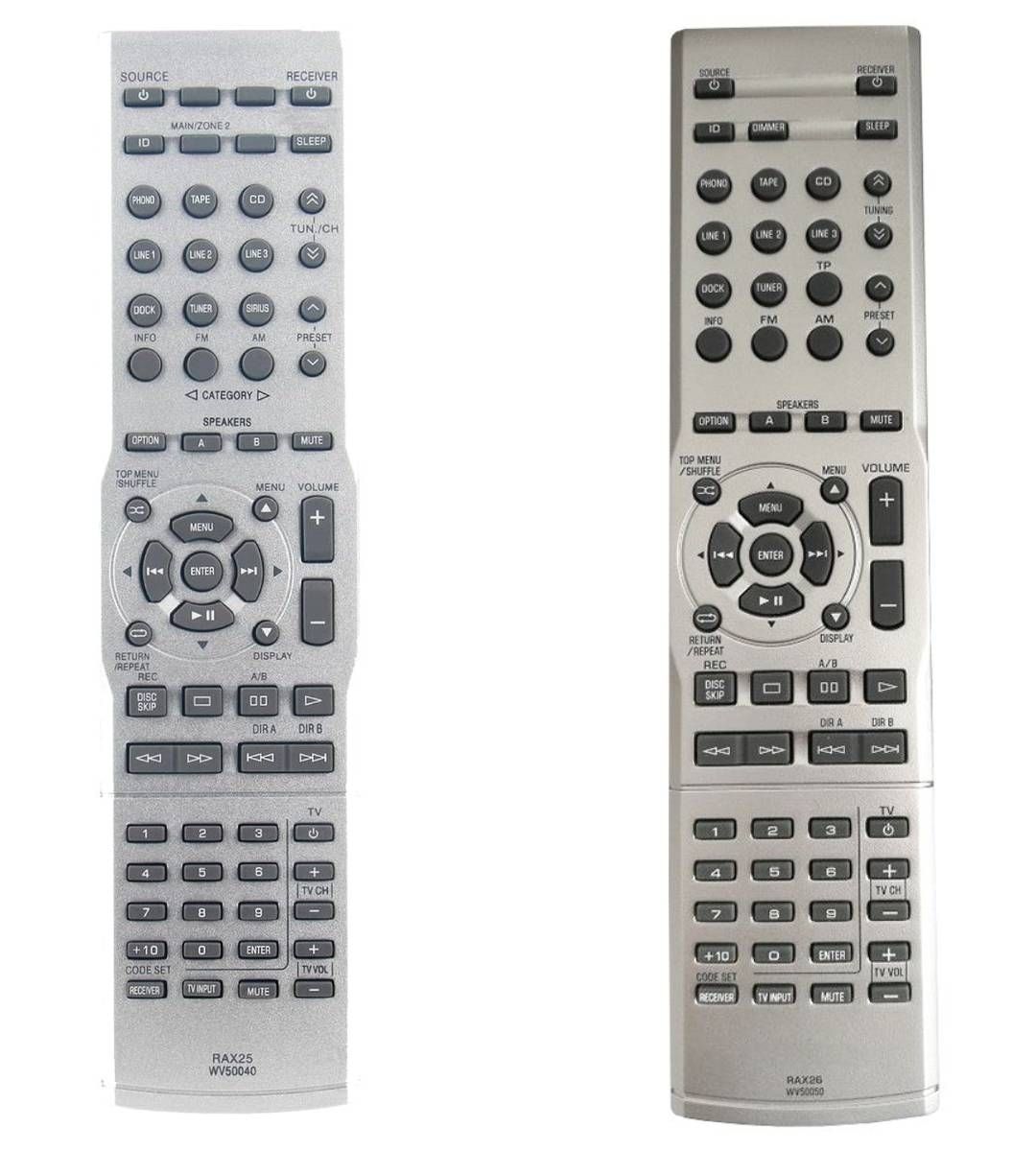 YAMAHA RAX26 - helyettesítő távirányító
