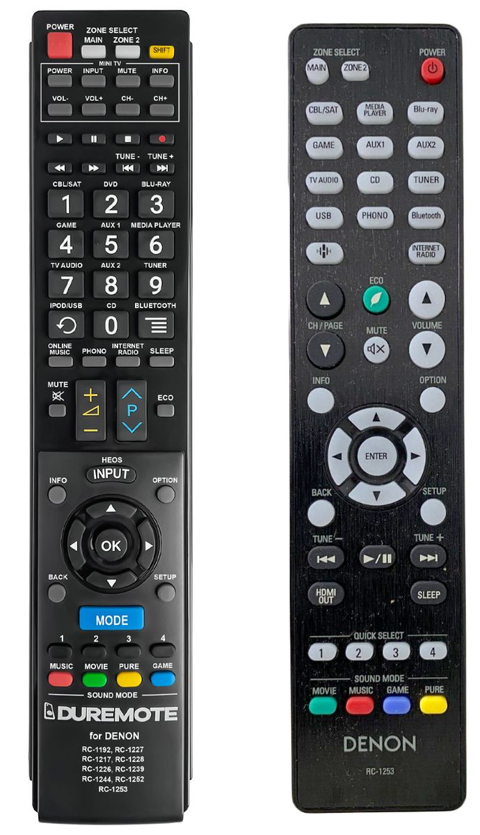 DENON RC-1253 + TV vezérlés (mini TV) - távirányító duplikátum