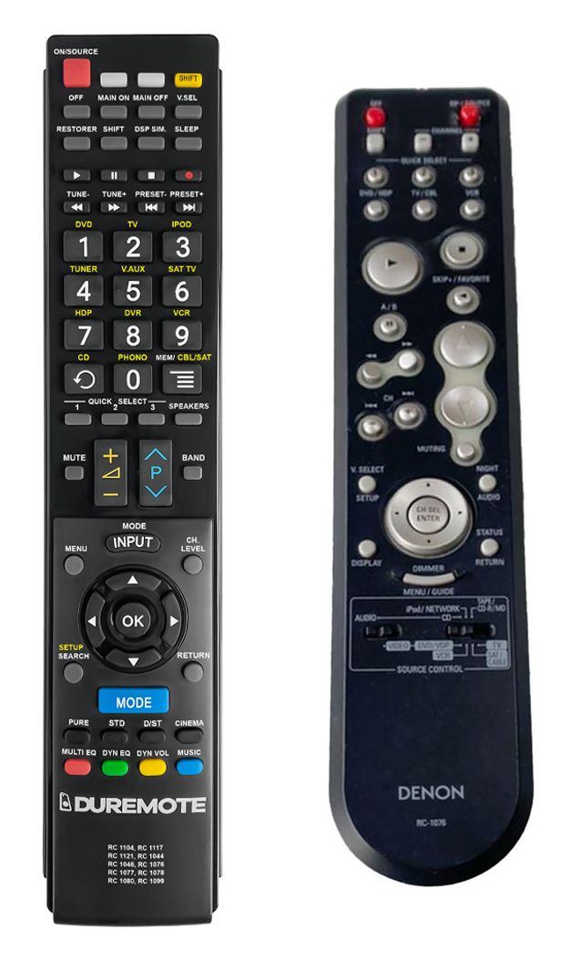 DENON RC-1075,RC-1076, RC-1077, RC-1078 - távirányító duplikátum