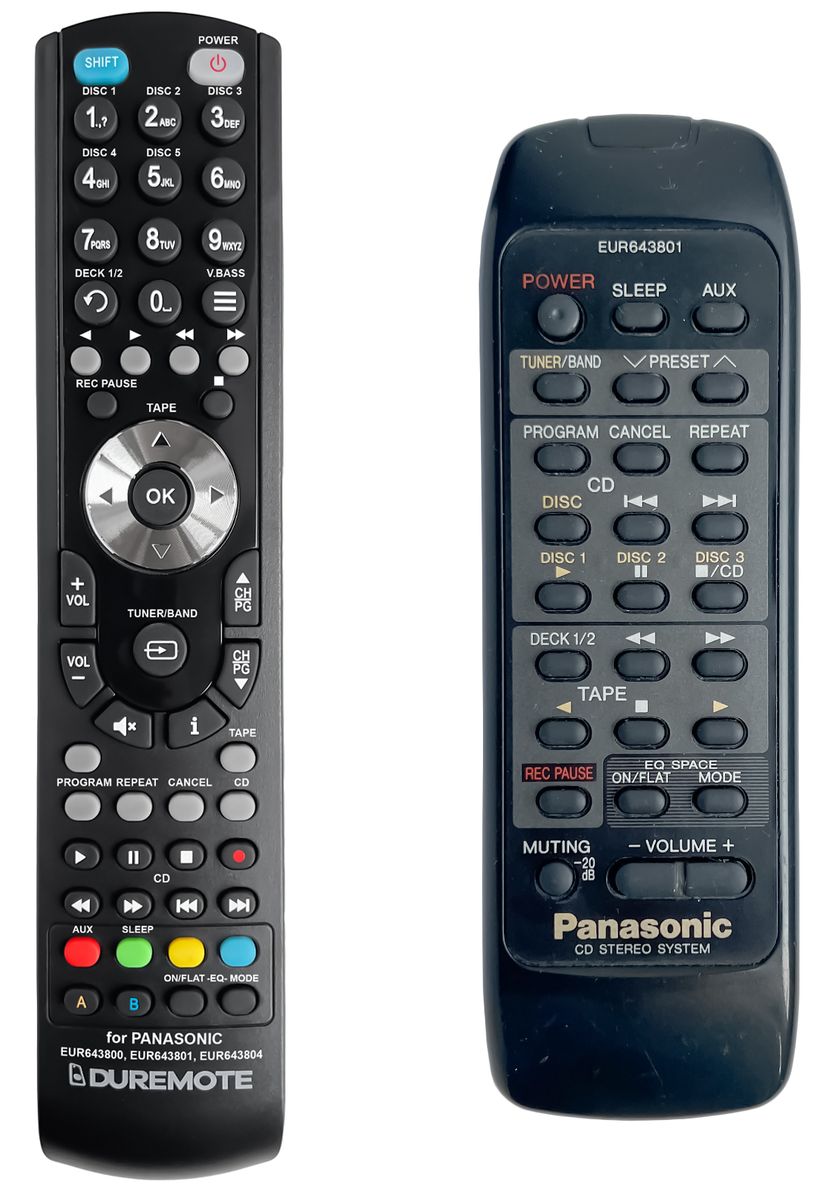 PANASONIC EUR643800, EUR643801, EUR643804, EUR643805 - távirányító duplikátum
