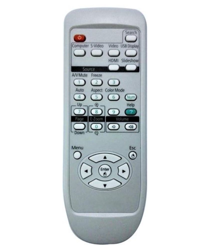 EPSON EB-W6, EB-X92, EB1900, EBW6, EH-TW480,  EMP1830, EMP7800, EX70 - helyettesítő távirányító