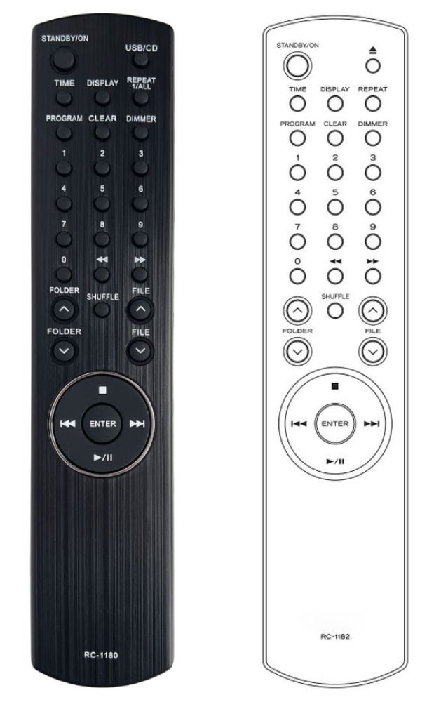 TEAC RC-1182 - helyettesítő távirányító
FEKETE