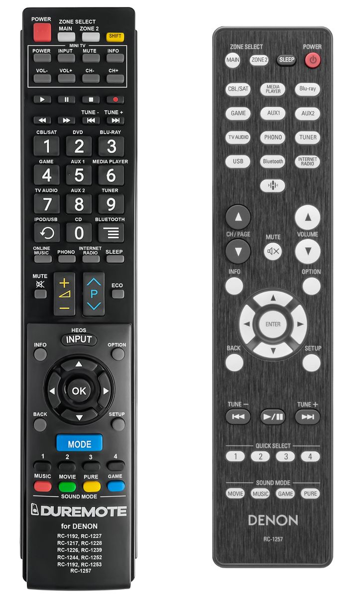 DENON RC-1257 + TV vezérlés (mini TV) - távirányító duplikátum