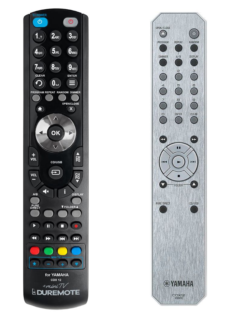 YAMAHA CDX12 + TV vezérlés (mini TV) - távirányító duplikátum