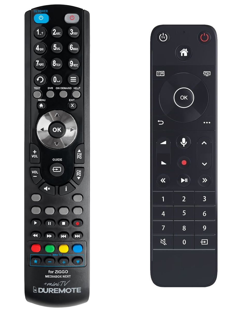 Ziggo Mediabox Next + TV vezérlés (mini TV) - távirányító duplikátum