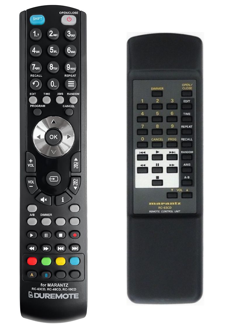 MARANTZ RC-63CD, RC-48CD, RC-19CD, CD43, CD53, CD63 - távirányító duplikátum