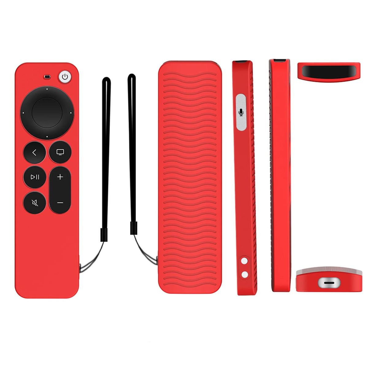 APPLE TV 4K SIRI REMOTE 2021, TV 4K SIRI REMOTE 2022
 szilikon tok - piros