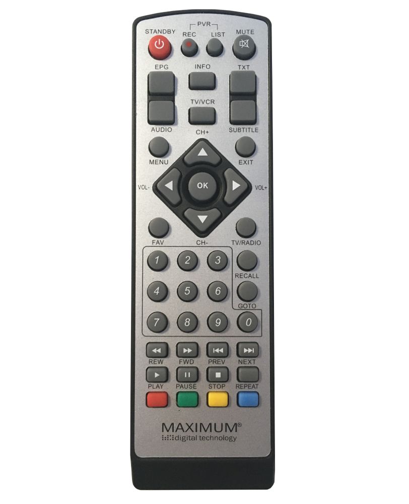 MAXIMUM DVB-T T102/105/106 PVR - eredeti gyári távirányító
EZÜST