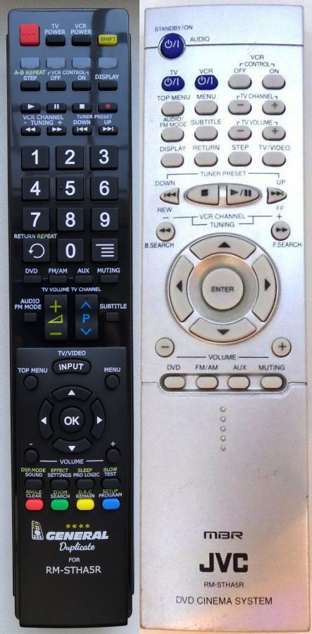JVC RM-STHA5R - távirányító duplikátum