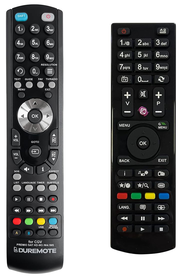 CGV PREMIO SAT HD-W3 / HD-W4 / HD-W5, E-SAT HD-W3 - távirányító duplikátum