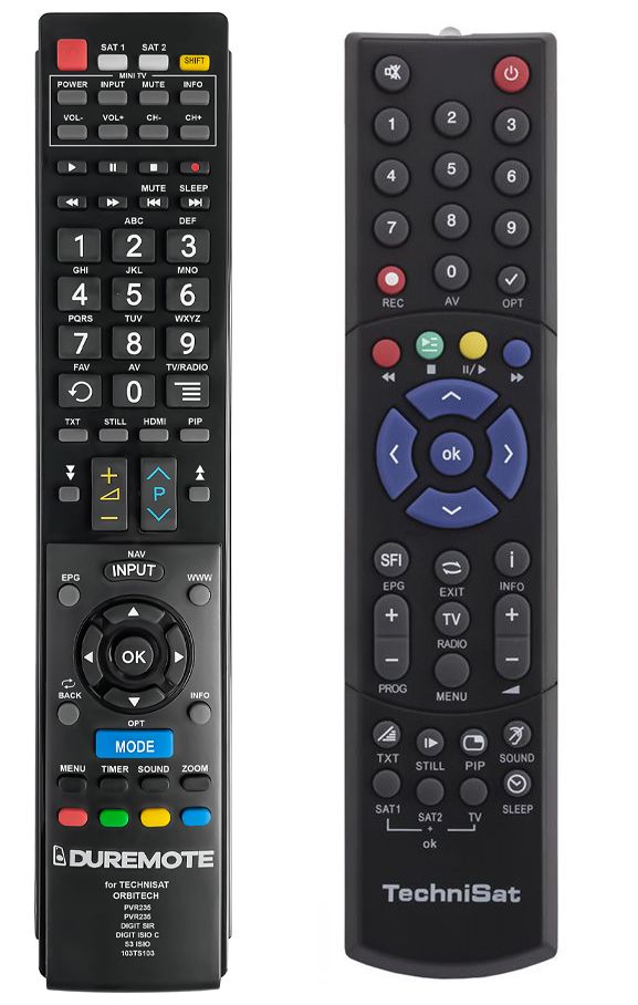 TECHNISAT TECHNISTAR SIR + TV vezérlés (mini TV) - távirányító duplikátum