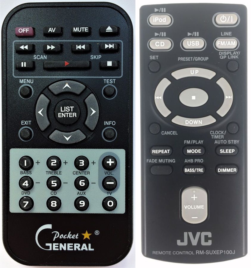 JVC RM-SUXEP100J -   


kompatibilis General márkájú távirányító