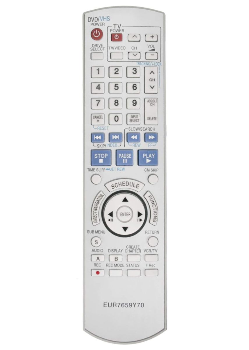 PANASONIC EUR7659Y70,  DMR-ES35VPC, DMR-ES25, DMRES45V - helyettesítő távirányító