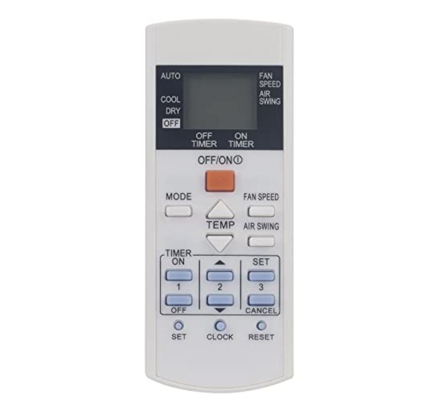 PANASONIC CS-PS9PKV, CS-PS12PKV, CS-PS18PKV, CS-PS24PKV, CS-UE12RKE, CS-YS9MKV-7, CS-YS12MKV-7, CS-YS18MKV-7 - helyettesítő távirányító
