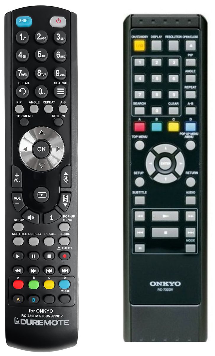 ONKYO RC-730DV - távirányító duplikátum