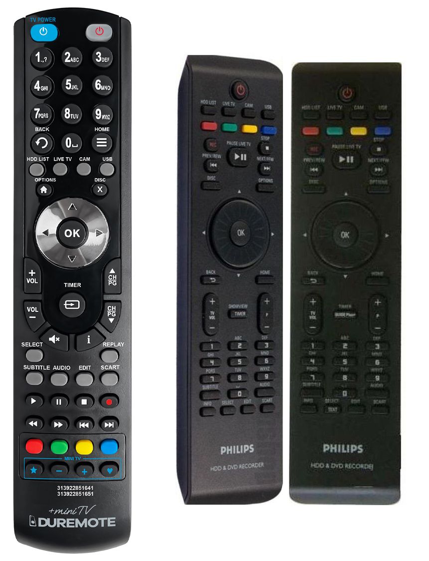 PHILIPS 313922851641, RC2084402/01 + TV vezérlés (mini TV) - távirányító duplikátum
