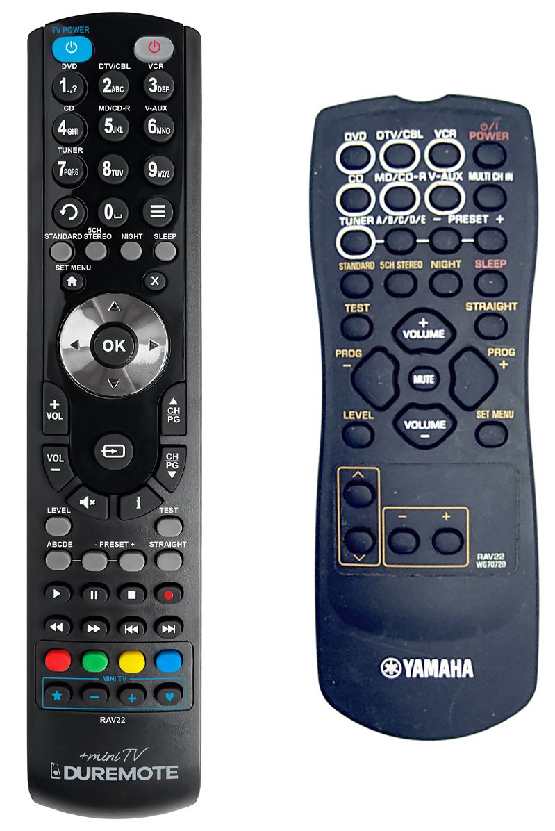 YAMAHA RAV22 + TV vezérlés (mini TV) - távirányító duplikátum