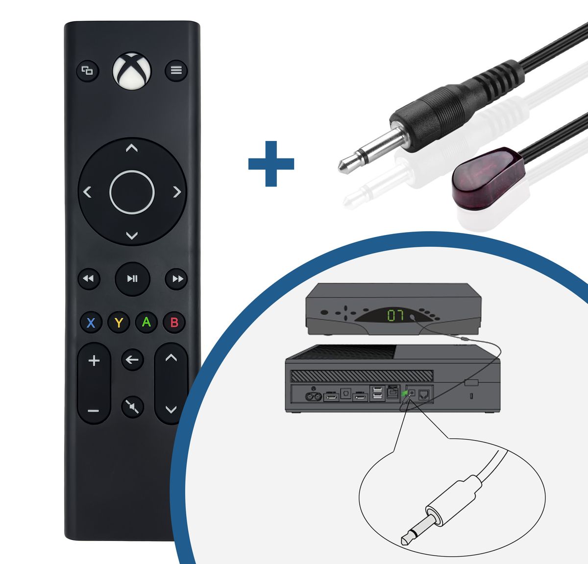 MICROSOFT Xbox - pótvállalati távirányító háttérvilágítással + IR blaster