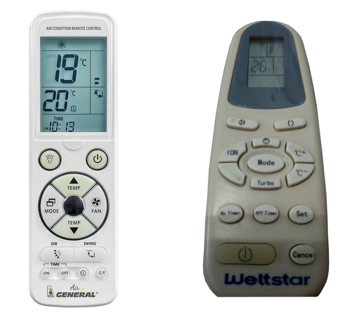 WELTSTAR AIR CONDITIONER -   

luxus háttérvilágítású 
távirányító