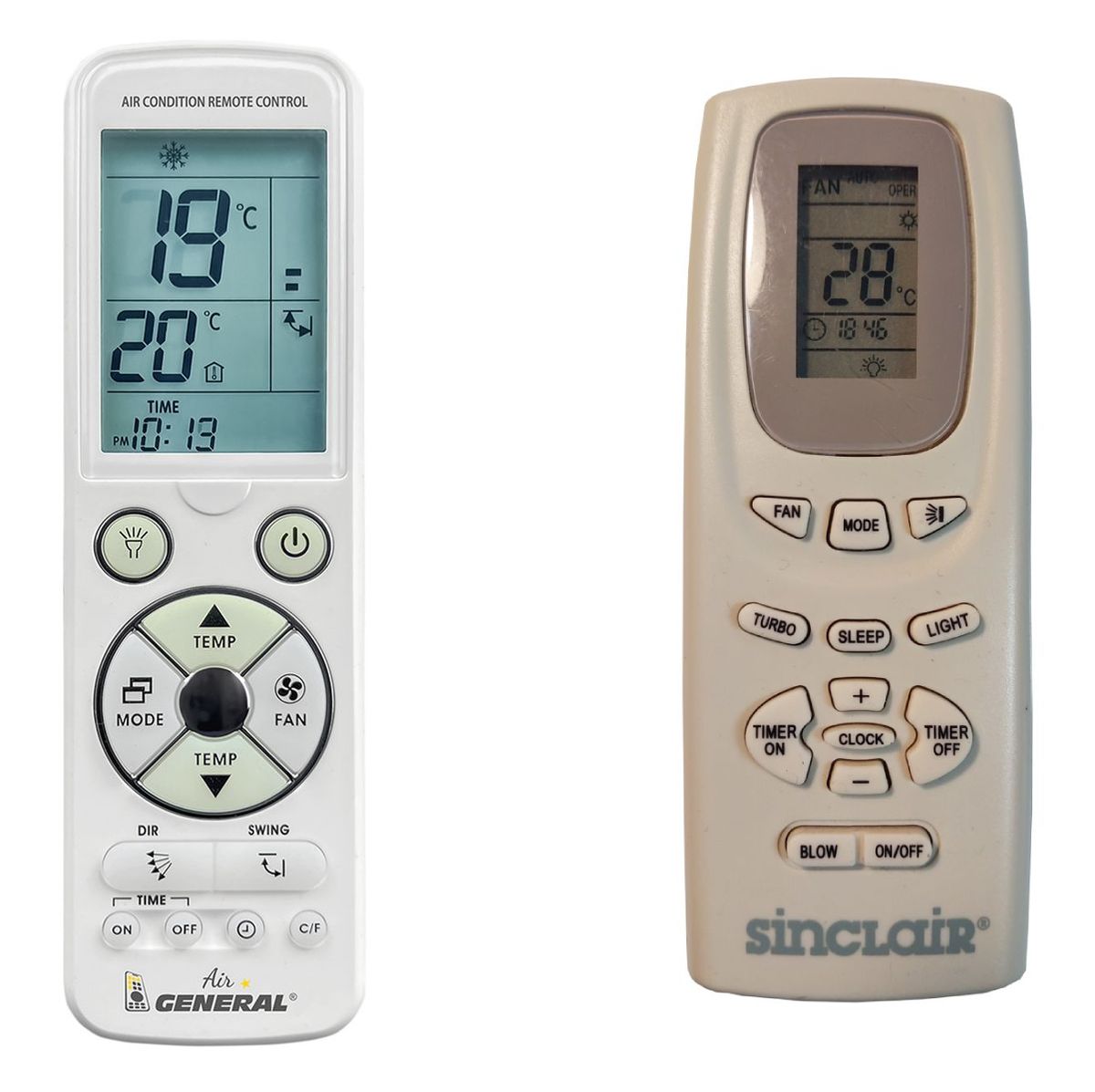 SINCLAIR YK1F, ASH-09AP, ASH-12AP -   

luxus háttérvilágítású 
távirányító