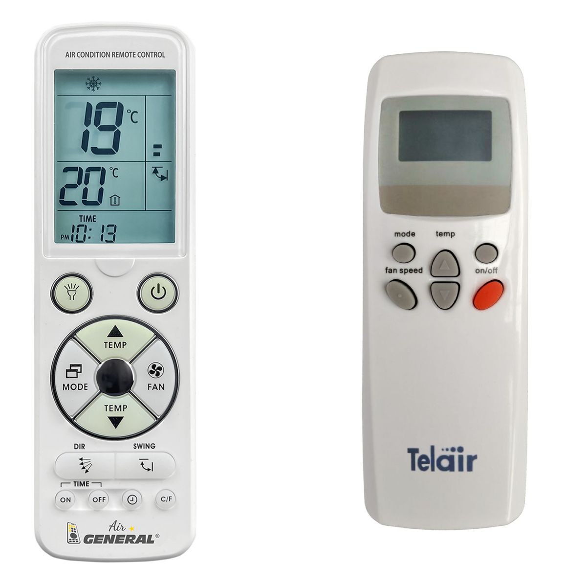 TELAIR SILENT 3800H, 5300H, 7400H, 8400H, 12000HT -   

luxus háttérvilágítású 
távirányító