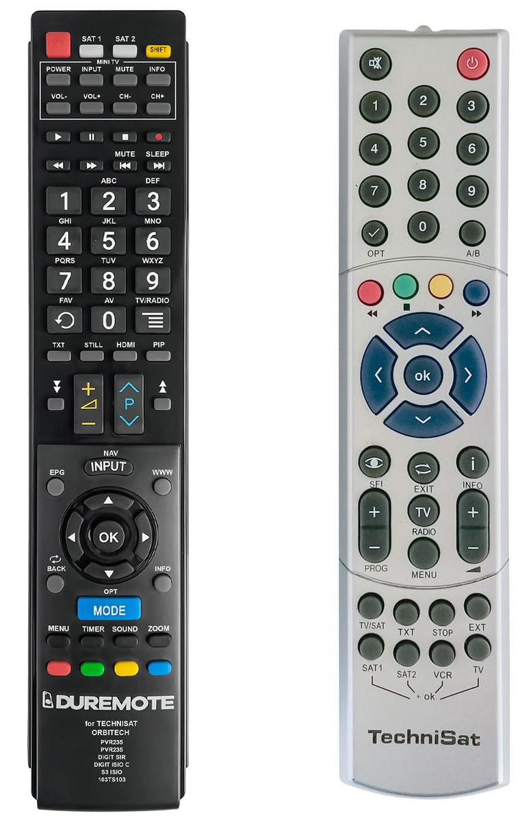 TECHNISAT 103TS103 (S) + TV vezérlés (mini TV) - távirányító duplikátum