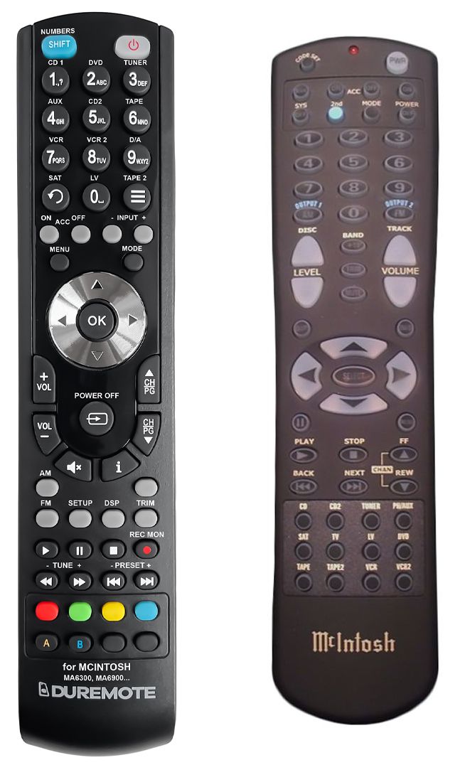 MCINTOSH MA6300, C2200 - távirányító duplikátum