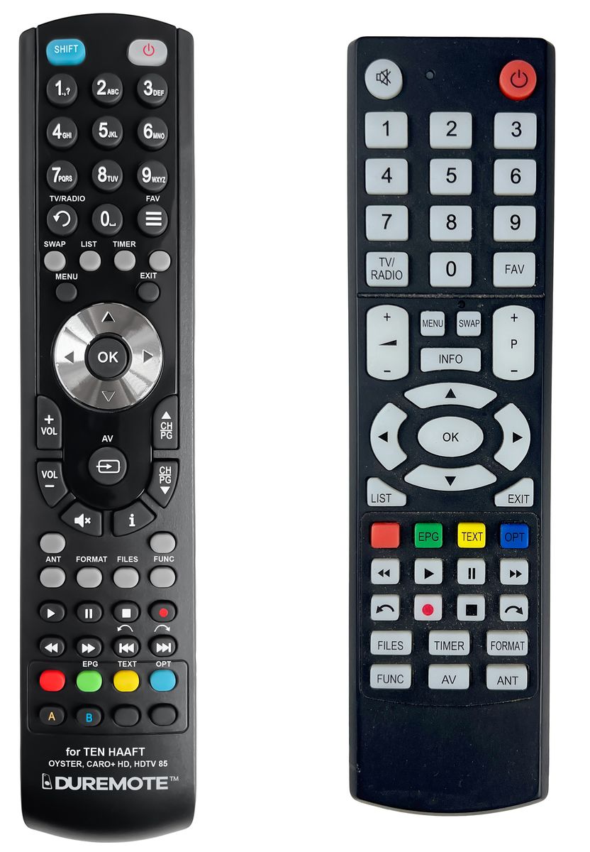 TEN HAAFT Oyster, Caro+ HD Europe, HDTV 85 antenna - távirányító duplikátum
