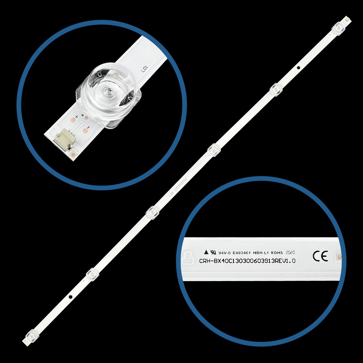 HISENSE CRH-BX40C130300603913REV1.0 LED háttérvilágítás 210924X, D121 - 1 szalag