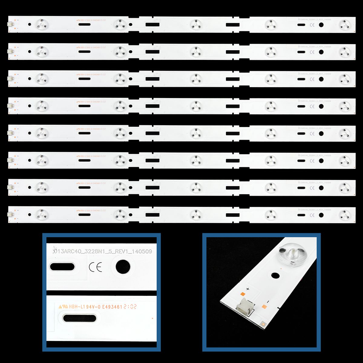 Grundig 759551878600 LED háttérvilágítás ZCC606 2013ARC40_3228N18, 5 DLED - 8 szalag 428mm