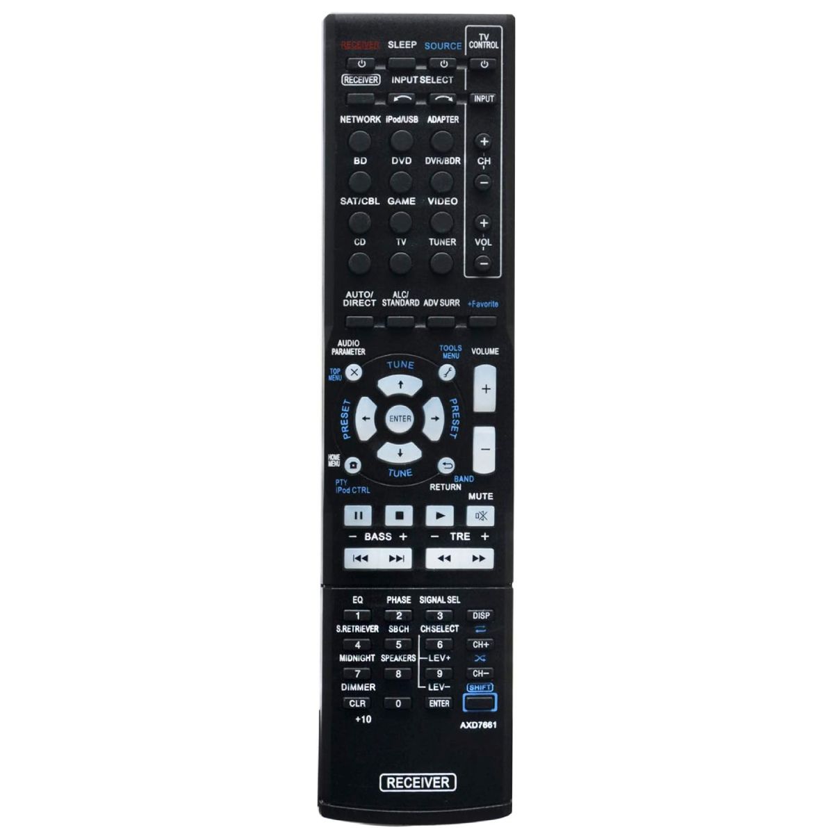 PIONEER AXD7624, AXD7660, AXD7661, AXD7662 - helyettesítő távirányító