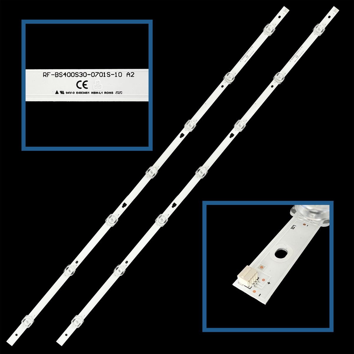 SENCOR, Chiq, RFBS400S30-0701-10A2 LED háttérvilágítás BS400S30-0701S-10A2, 4640D8001,2Y8250K5 - 2 szalag
