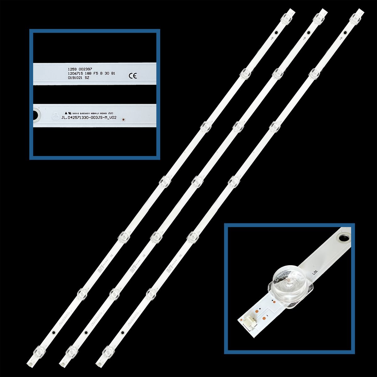 HISENSE JL.D42571330-003JS-M_V02 LED háttérvilágítás DLED TELJES TÖMB - 3 szalaghossz 767mm