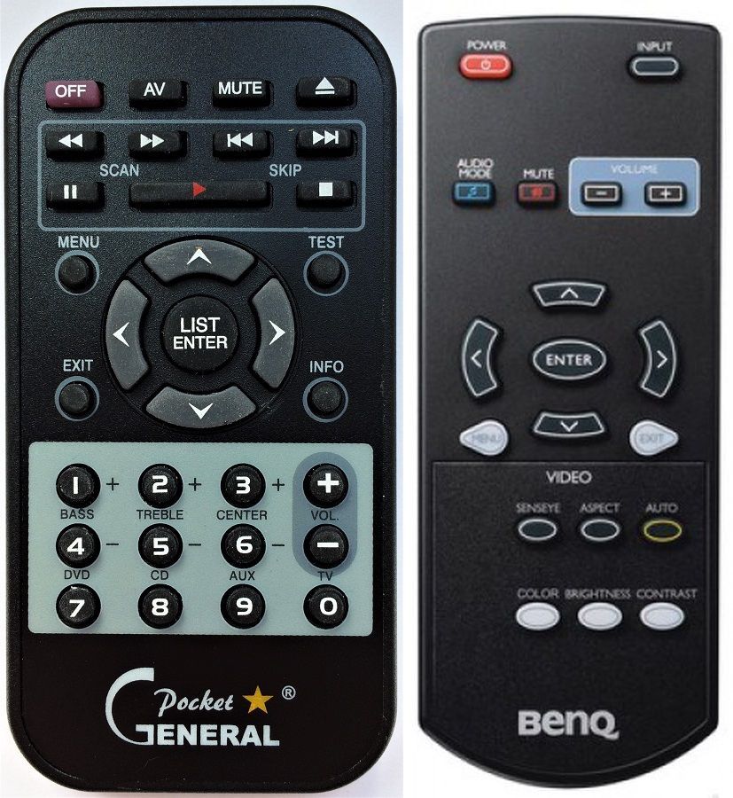 BENQ M2700HD -   


kompatibilis General márkájú távirányító