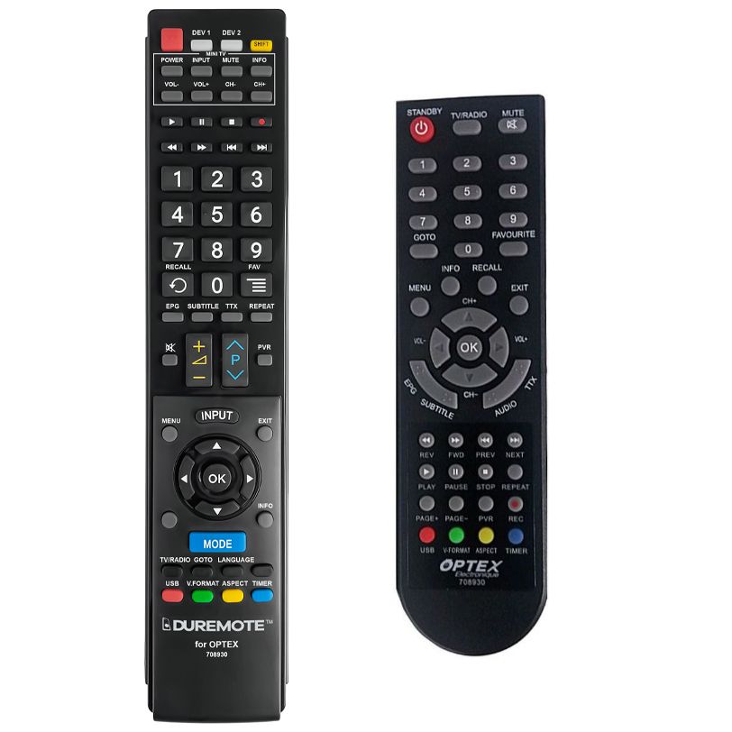 OPTEX 708930 + TV vezérlés (mini TV) - távirányító duplikátum