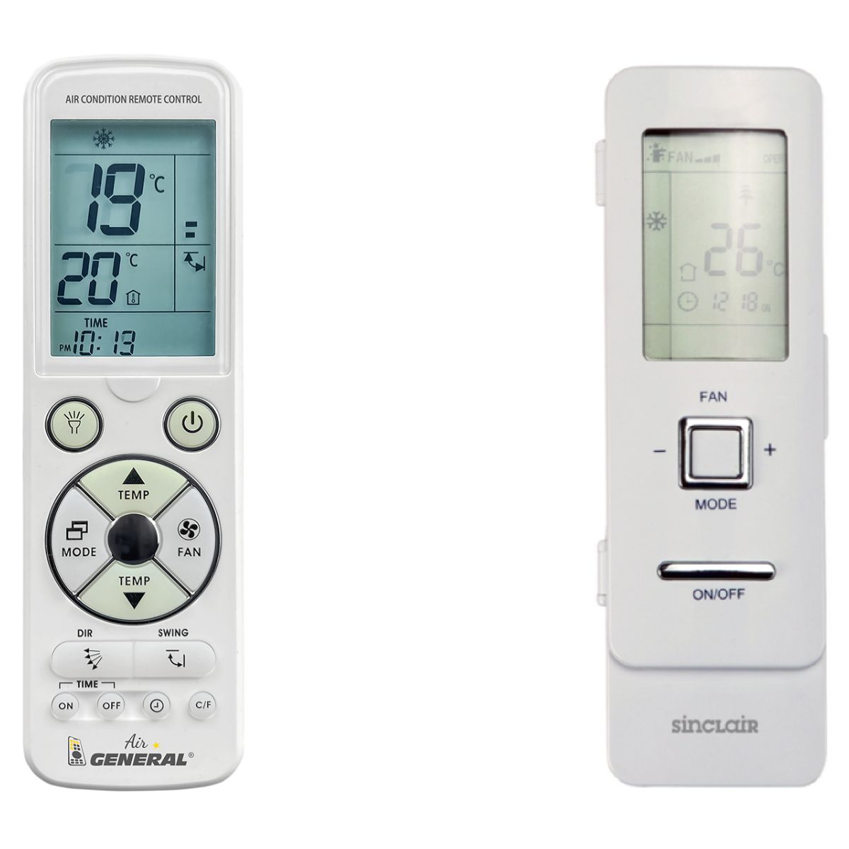 SINCLAIR  ASH-24BIS2, ASH-09BIS/B,  ASH-13BIS2/W -   

luxus háttérvilágítású 
távirányító