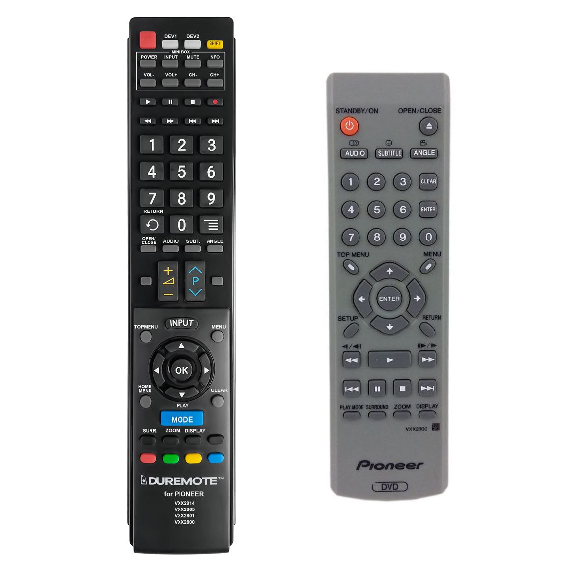 PIONEER VXX2800 + TV vezérlés (mini TV) - távirányító duplikátum
