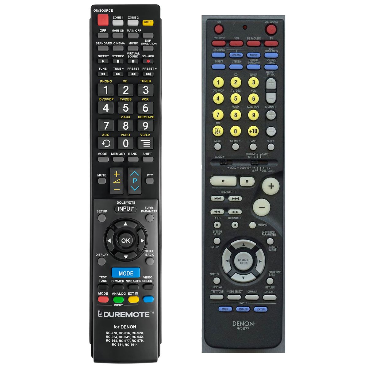 DENON RC-977, RC-978, RC-981 - távirányító duplikátum
