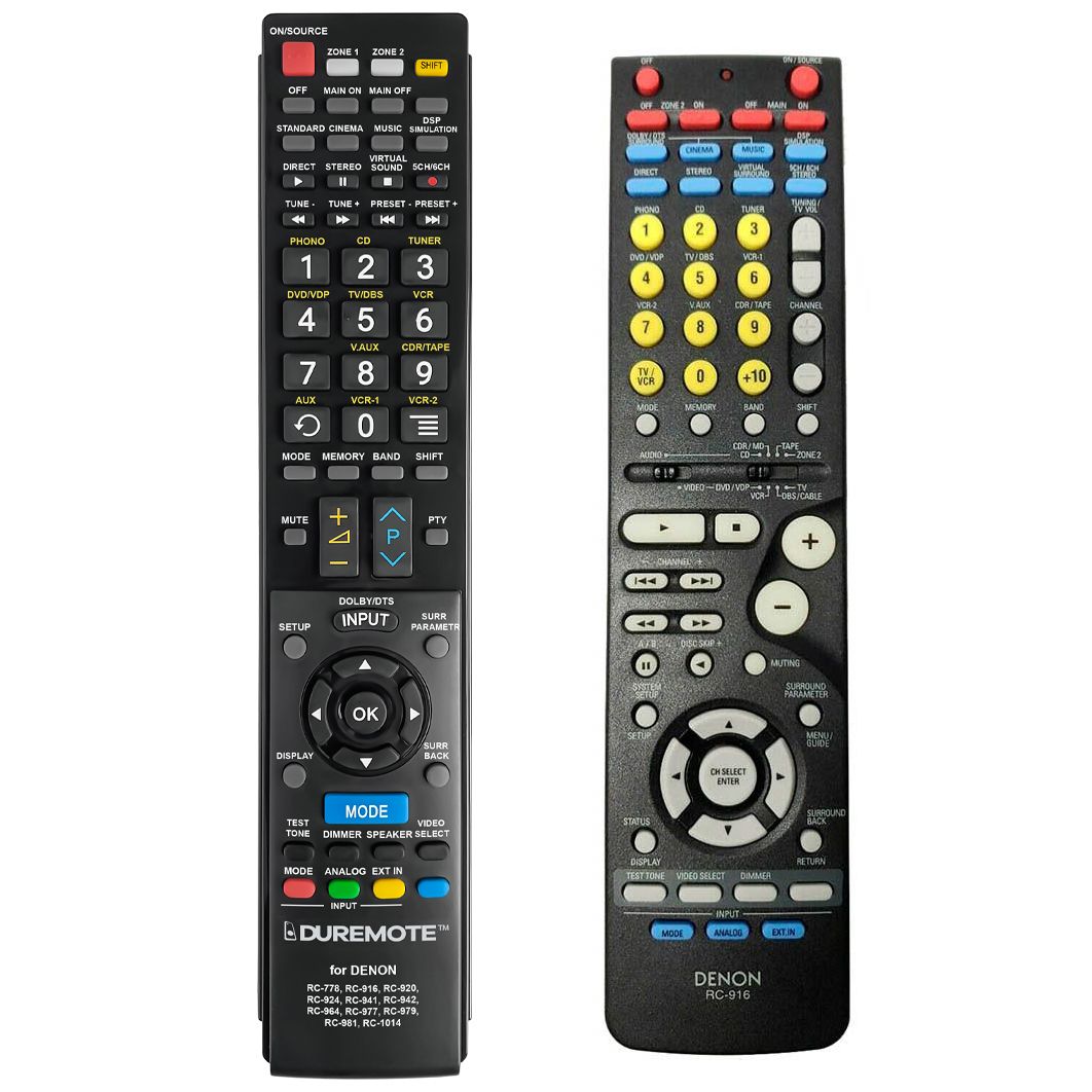 DENON RC-916, RC-920, RC-940 - távirányító duplikátum