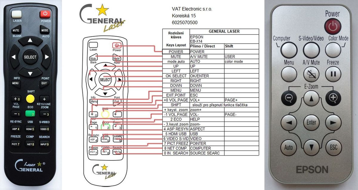 EPSON 1178031, 6008205 - távirányító lézermutatóval
