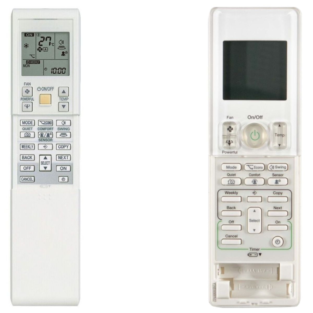 DAIKIN ARC452A10, ARC452A2, ARC452A4, FTXS20J2V1B, FTXS25J2V1B, FTXS25K3V1B, FTXS35J2V1B, FTXS42J2V1B, FTXS50J2V1B - helyettesítő távirányító