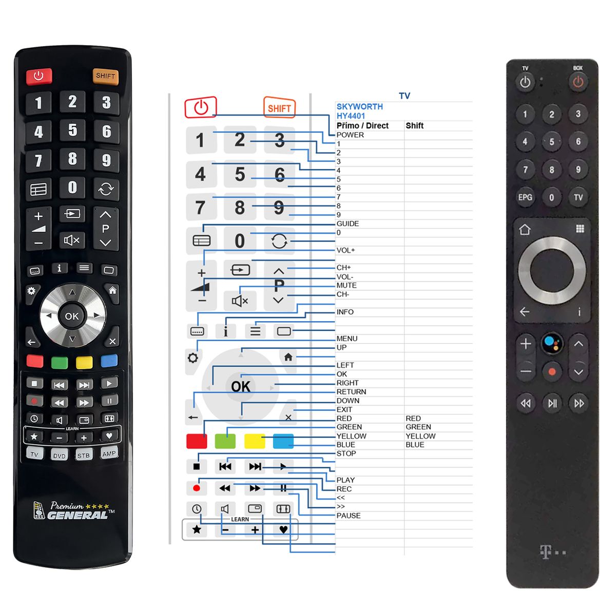 SKYWORTH HY4401 -   


kompatibilis General márkájú távirányító