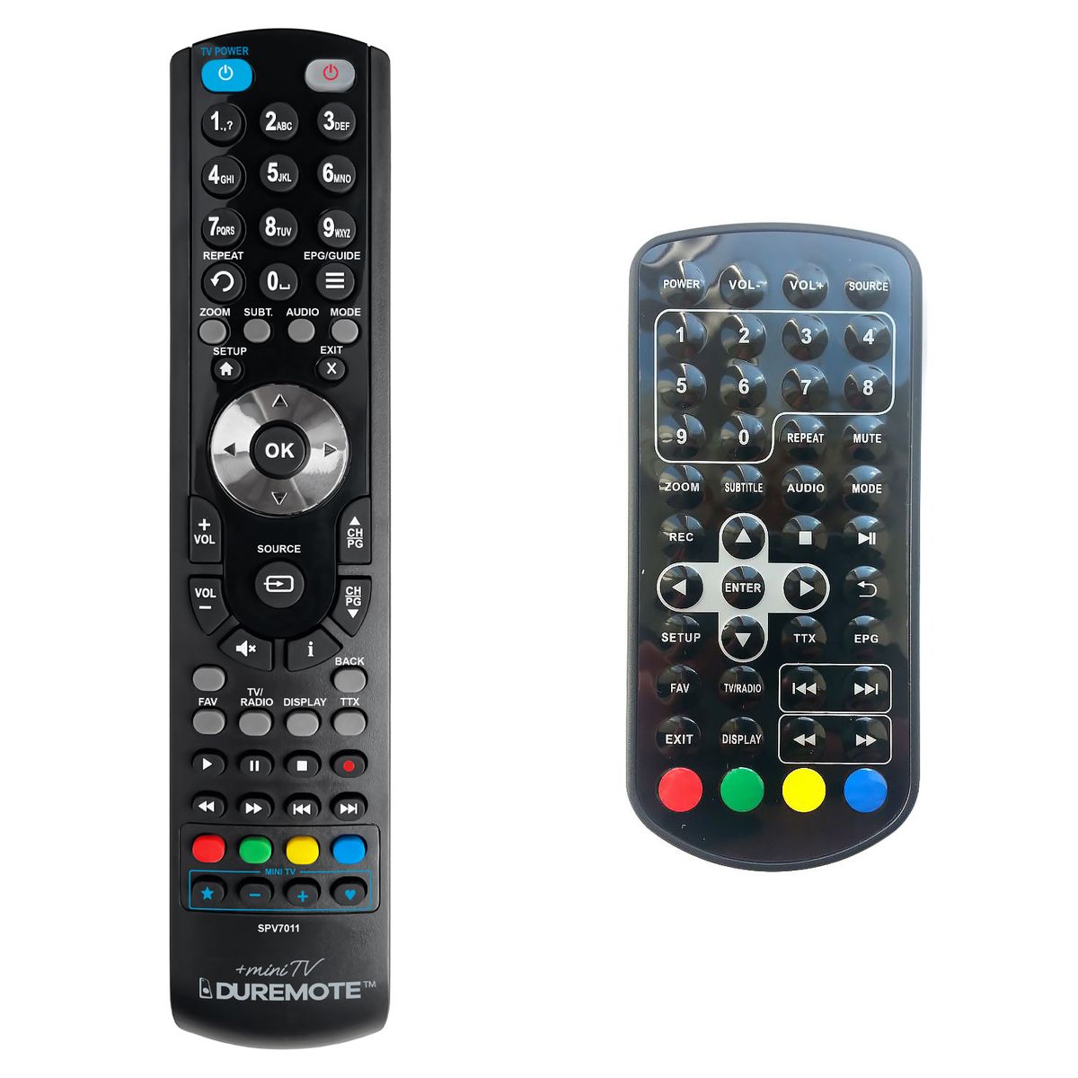 SENCOR SPV7011, SPV7012T + TV vezérlés (mini TV) - távirányító duplikátum