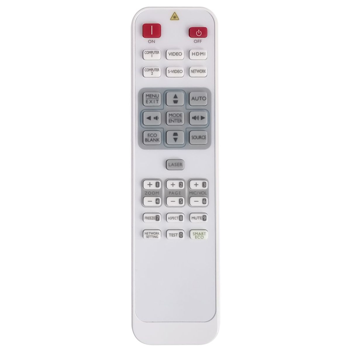 BENQ MP780, MW721, MW767, MW820, MW853, MW860, MX717, MX720, MX750, MX763, MX764, MX766, MX819, MX822, MX852 - helyettesítő távirányító