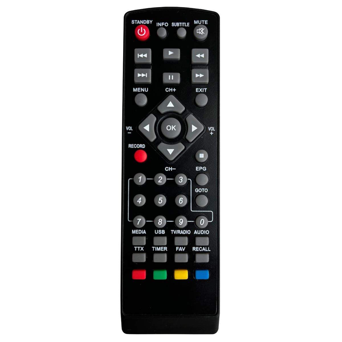 VIVAX DVB-T2 120, DVB-T2 141, DVB-T2 170 - helyettesítő távirányító