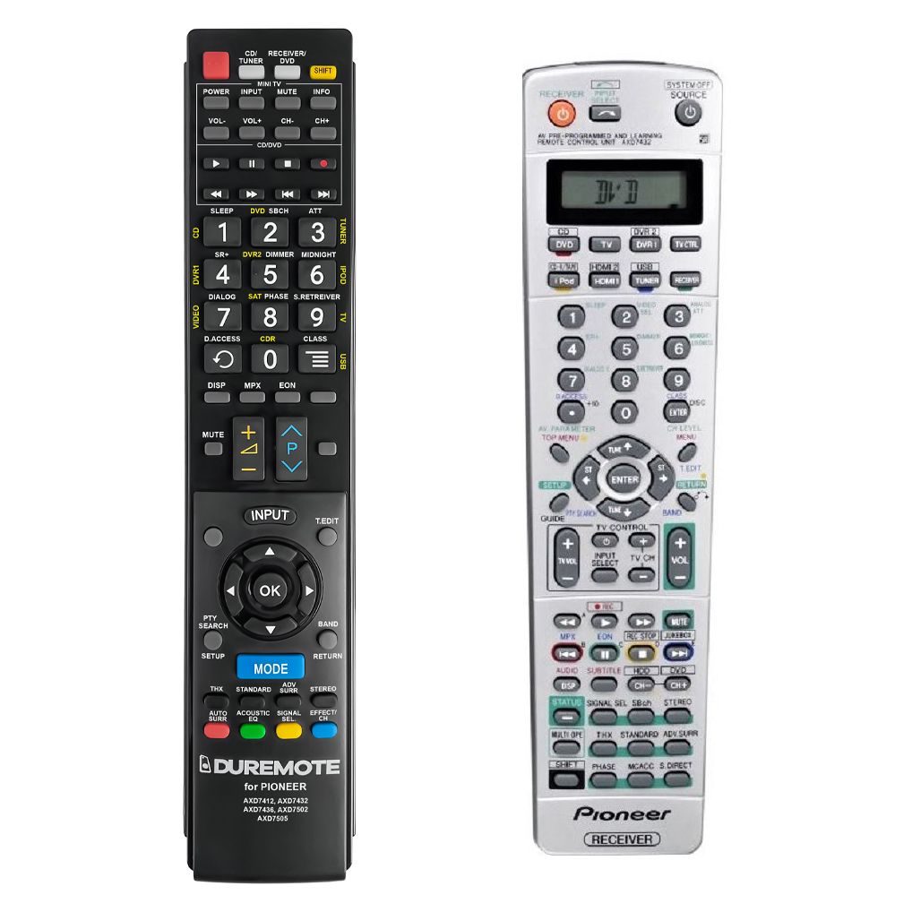 PIONEER AXD7432 + TV vezérlés (mini TV) - távirányító duplikátum