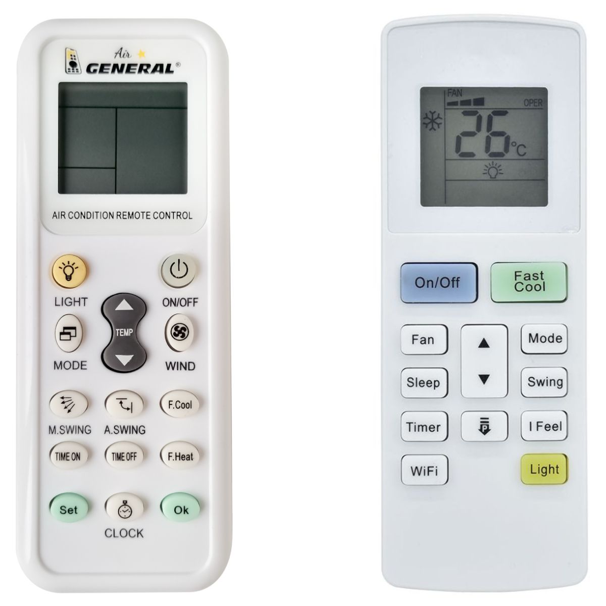 DAITSU YAW1F5, YAW1F9, DS9UI-DN, DS-12KIDB, DS-18KIDC, DS24UI-DN-W, DSM-12UIDN(W), DSF-12UIDN-W WI-FI -   


kompatibilis General márkájú távirányító