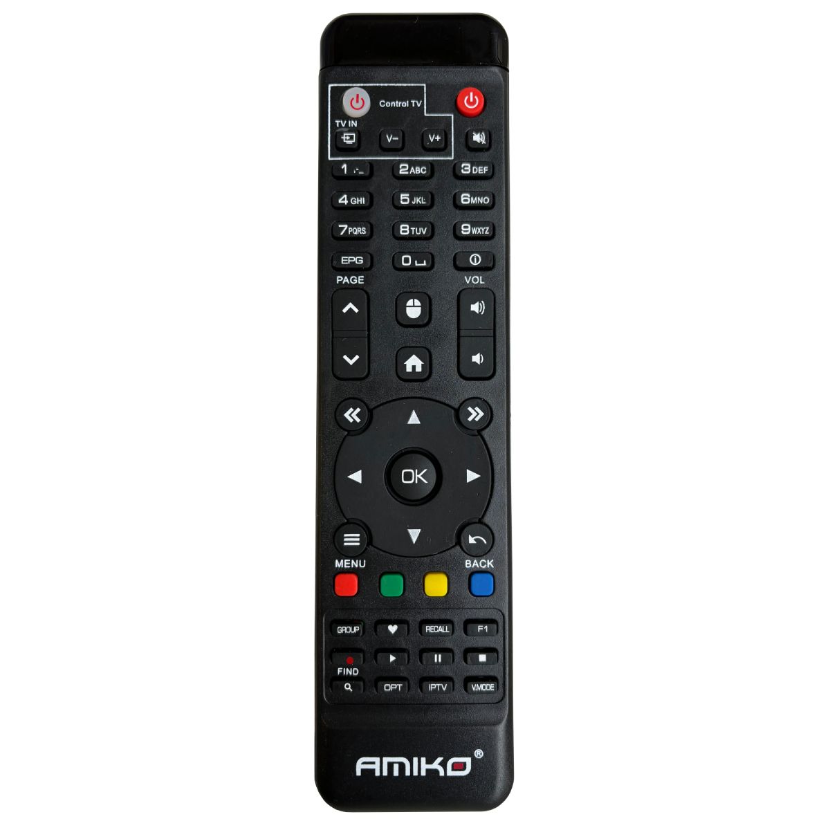 AMIKO A5, A6, A9, A11, A6N, A6N MAX, A9, LX800 Zero One A5M, One 5G - eredeti gyári távirányító