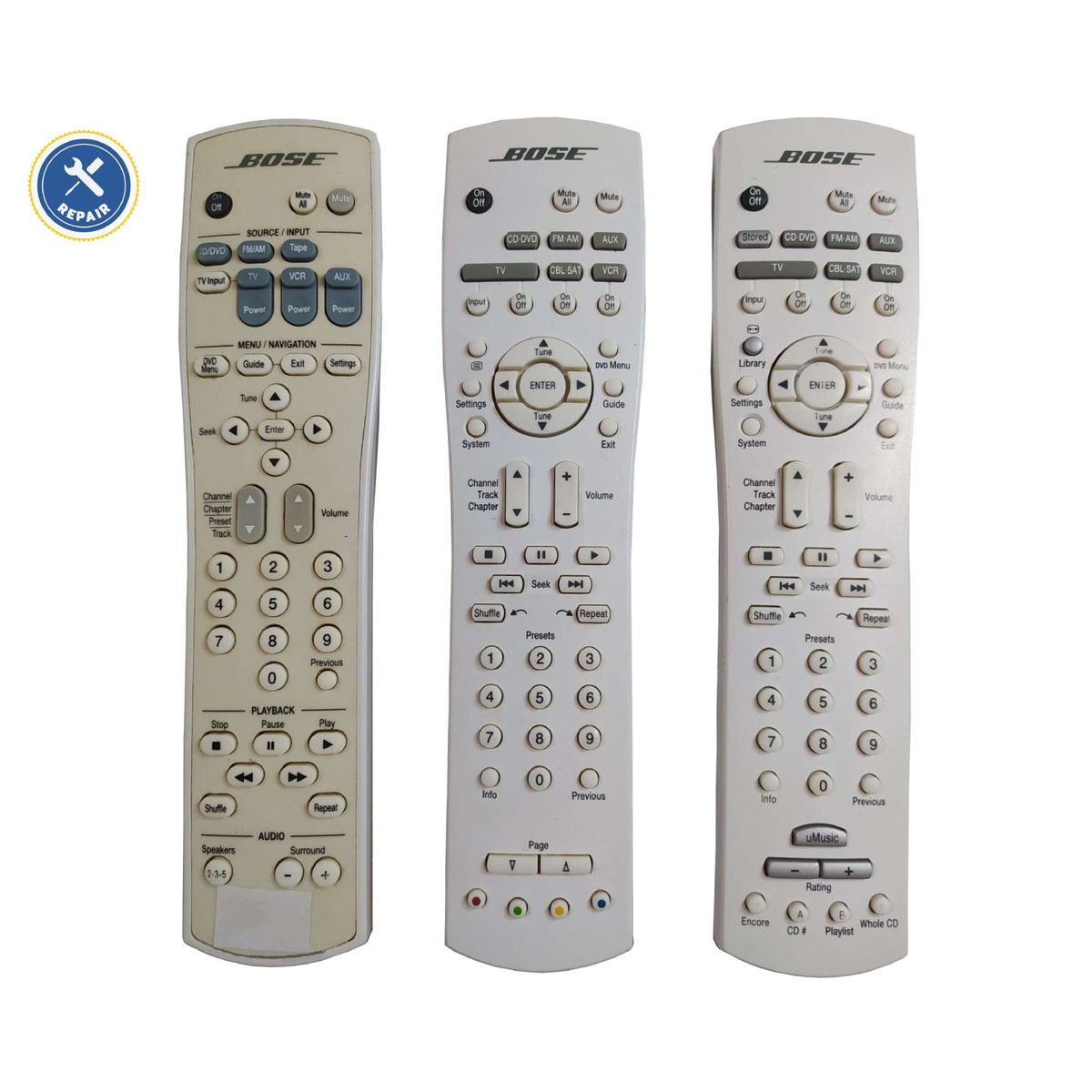 Távirányító javítása – BOSE RC18T1-40, RC18T1-27, RC28T1-40, RC28T1-27