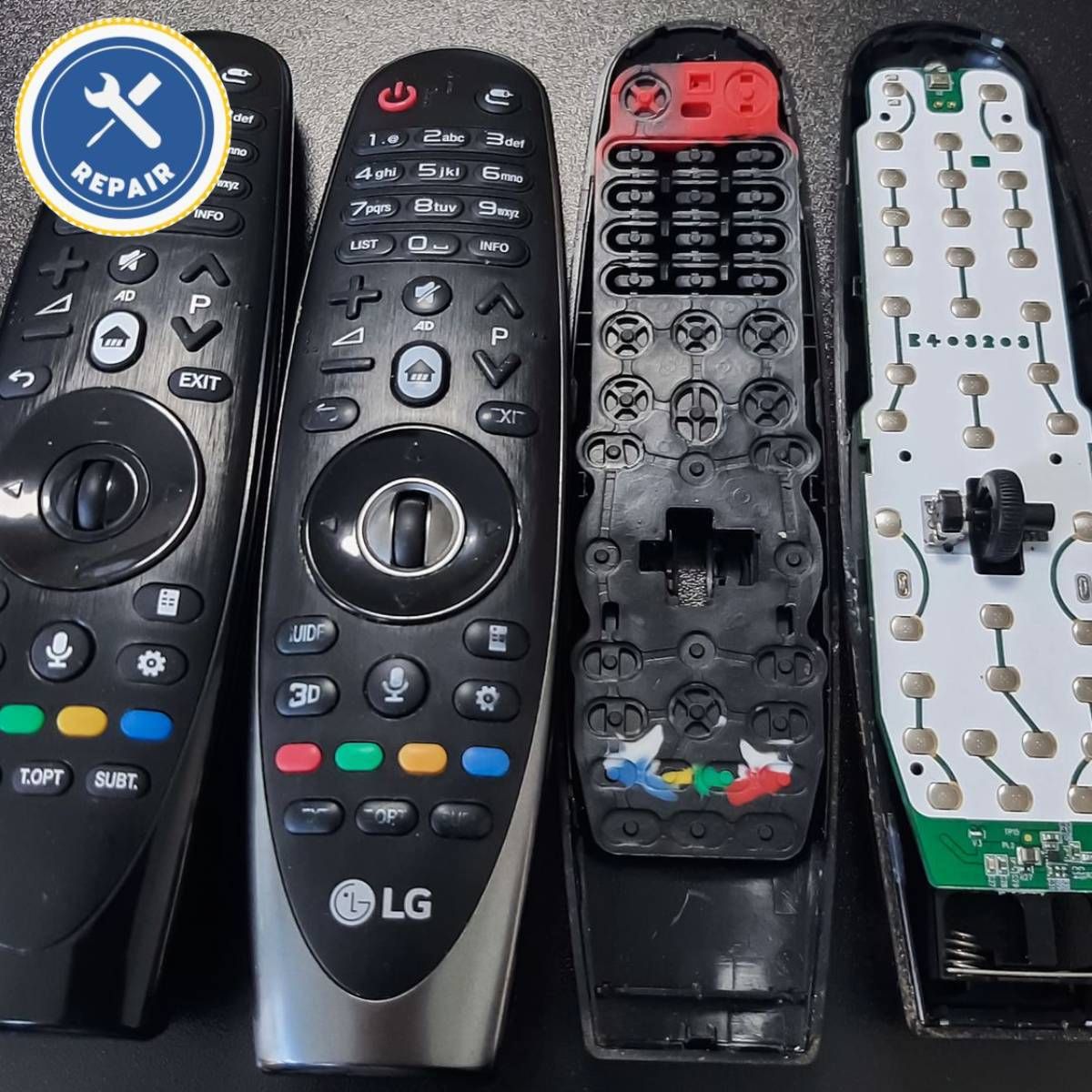 Remote control repair - LG AN-MR600, MR650, MR650A, MR18BA, MR19BA, MR20GA - repair/exchange of the center wheel